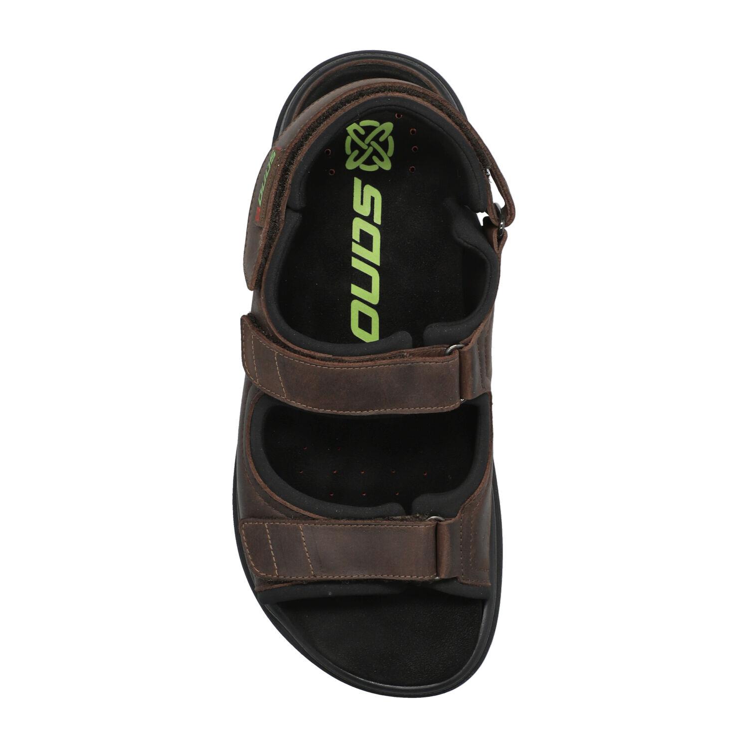 Sano by Mephisto WILFRIED bruine extra brede wandelsandalen voor heren met rolling technologie - Afbeelding 3