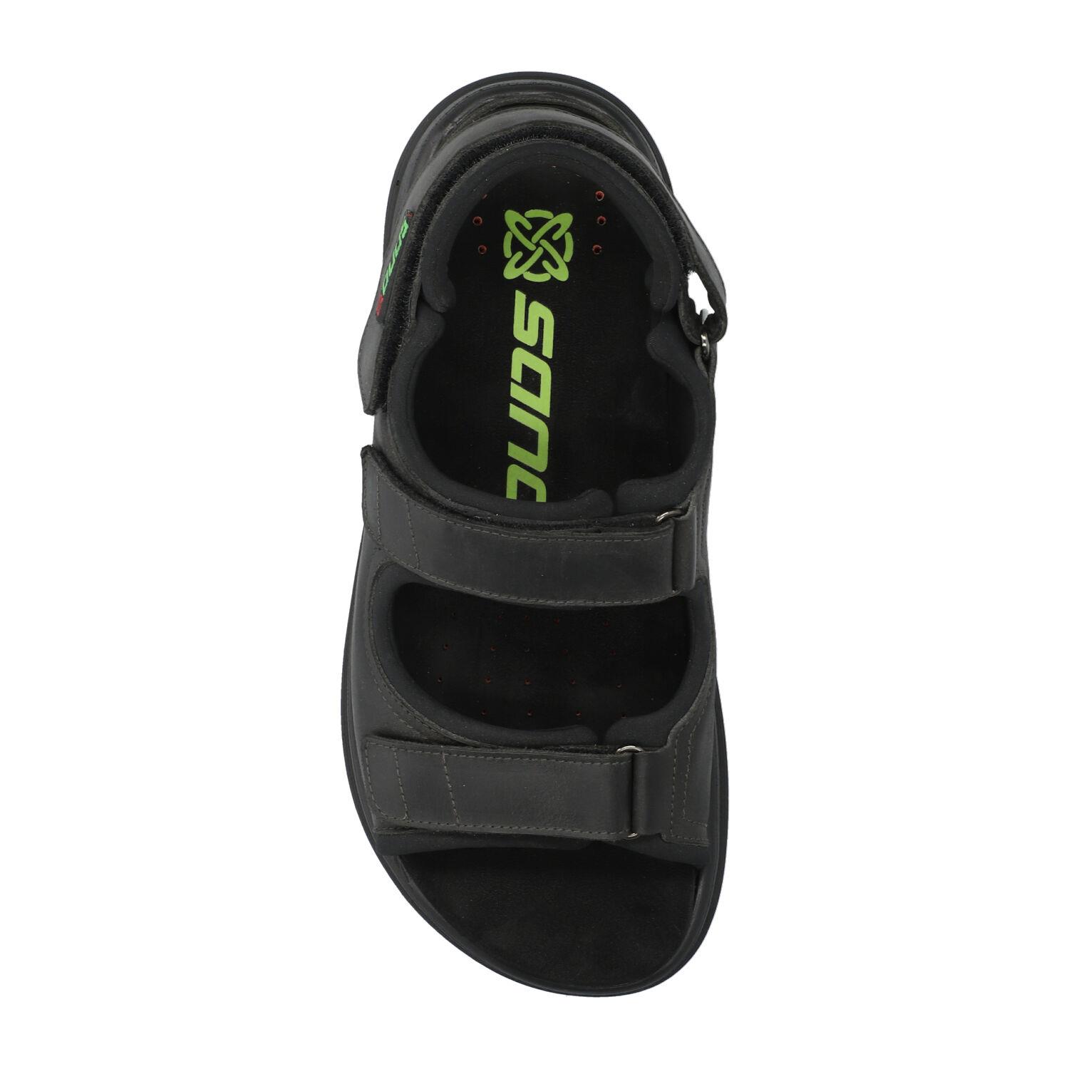 Sano by Mephisto WILFRIED zwarte extra brede wandelsandalen voor heren met rolling technologie - Afbeelding 4