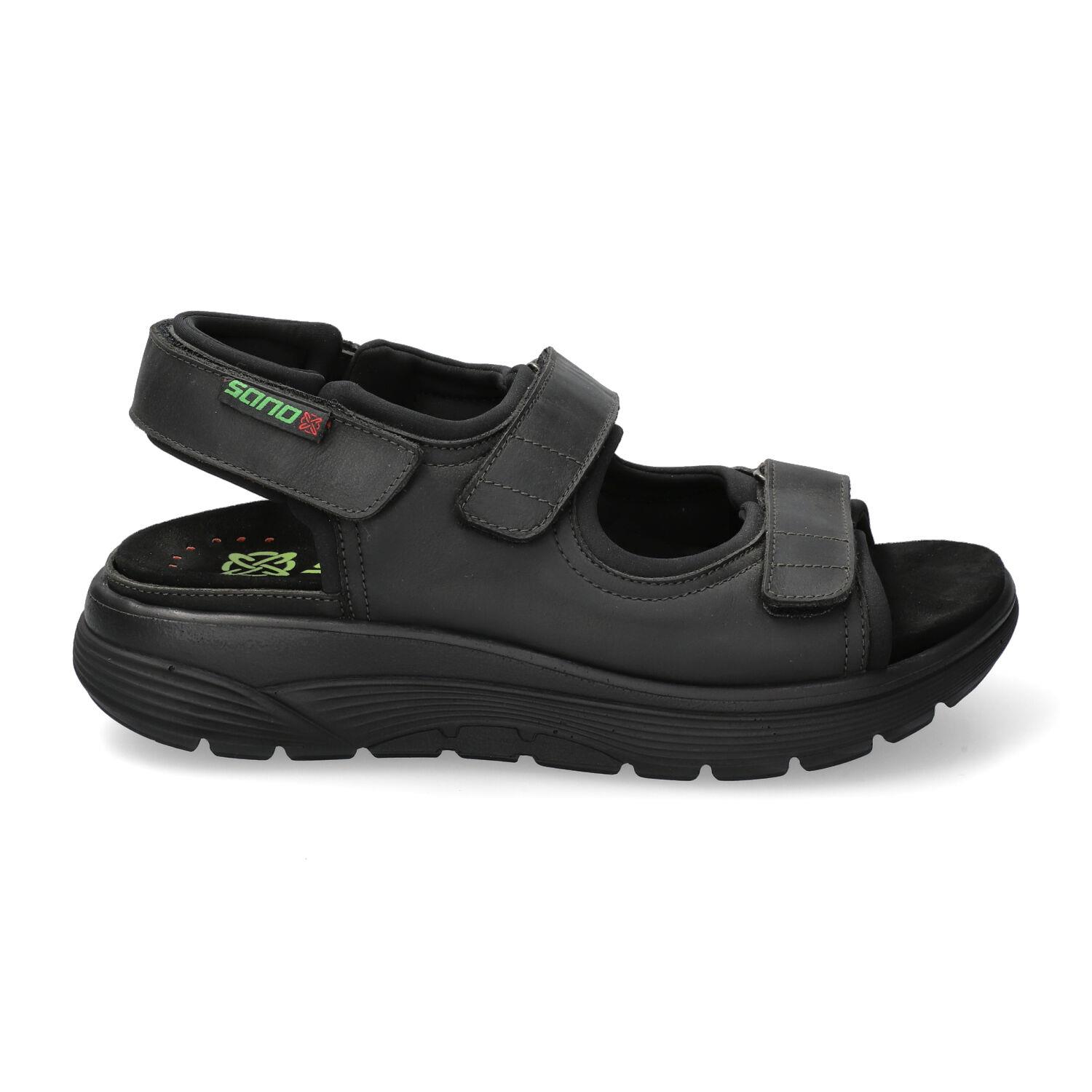Sano by Mephisto WILFRIED zwarte extra brede wandelsandalen voor heren met rolling technologie - Afbeelding 3