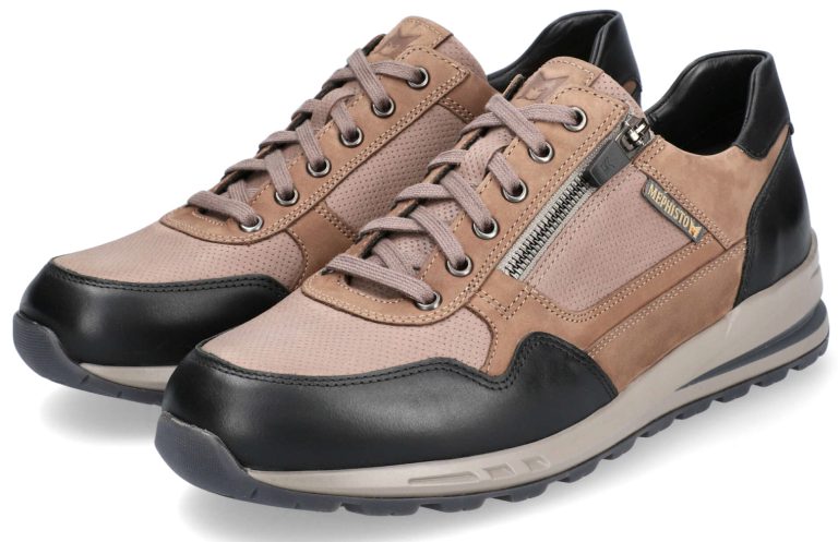 Mephisto BRADLEY heren sneaker - zwart mix - leder mix