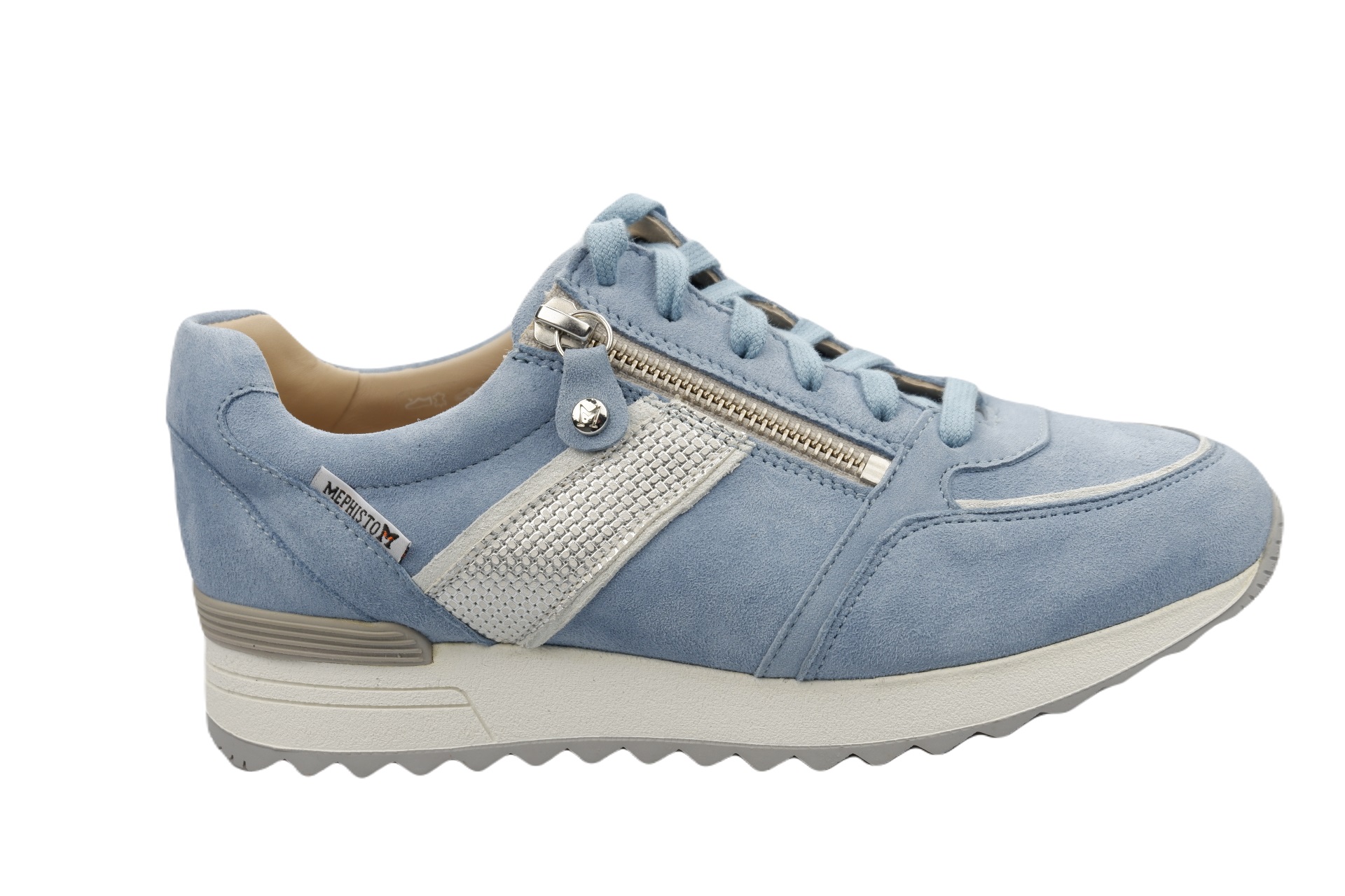 Mephisto Toscana - dames sneaker - licht blauw suede - Afbeelding 2