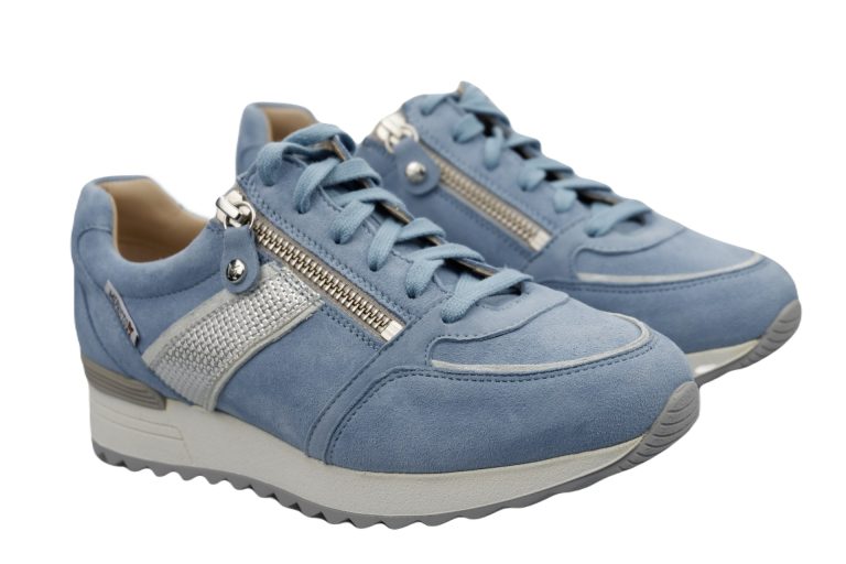 Mephisto Toscana - dames sneaker - licht blauw suede