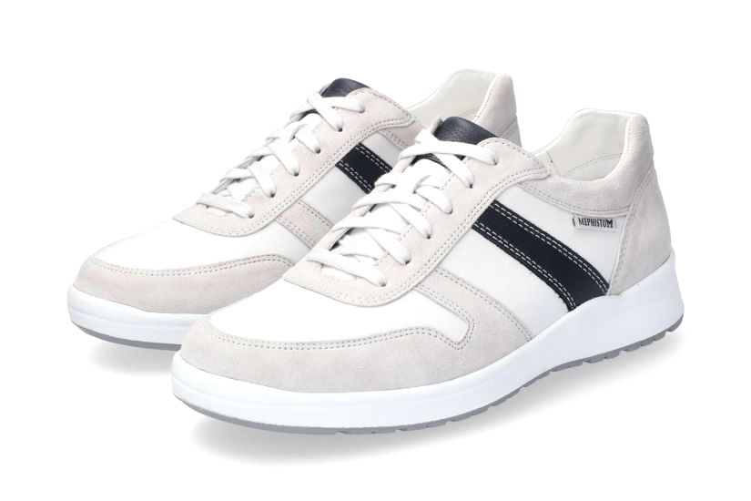 Mephisto VITO - heren sneaker - gebroken wit materiaal mix