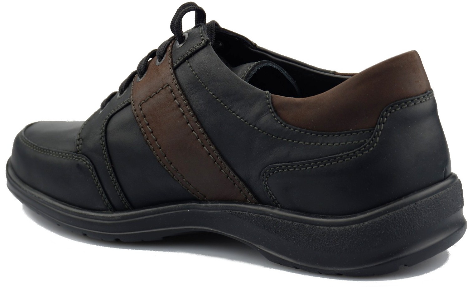 Mobils by Mephisto EDWARD Heren Veterschoen - Zwart leer - extra breed - Afbeelding 4