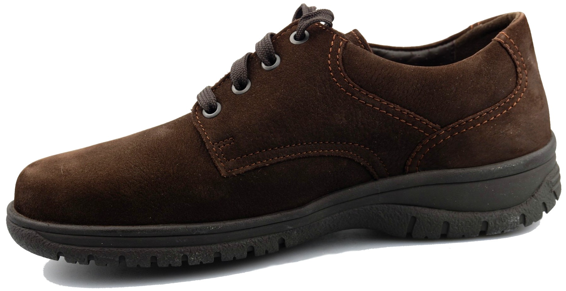 Mobils by Mephisto IAGO - veterschoenen voor heren - donkerbruin nubuck - BREED LEEST - Afbeelding 3