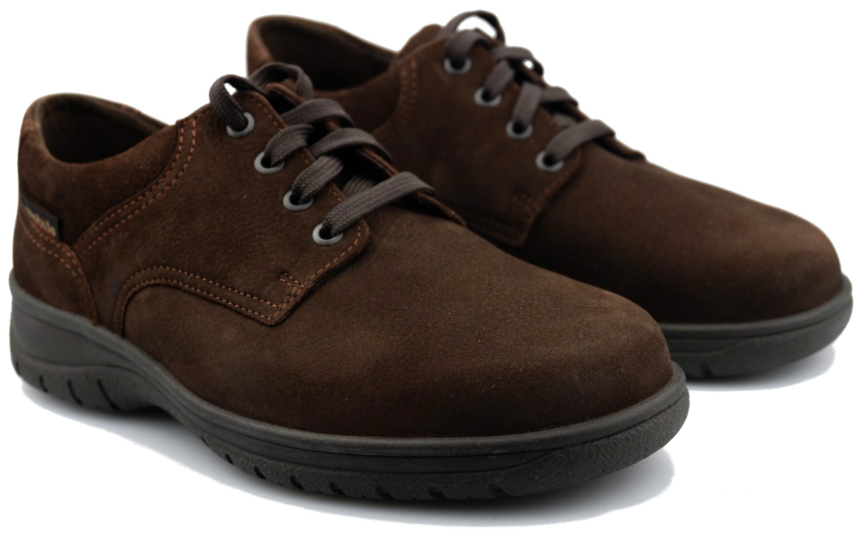 Mobils by Mephisto IAGO - veterschoenen voor heren - donkerbruin nubuck - BREED LEEST