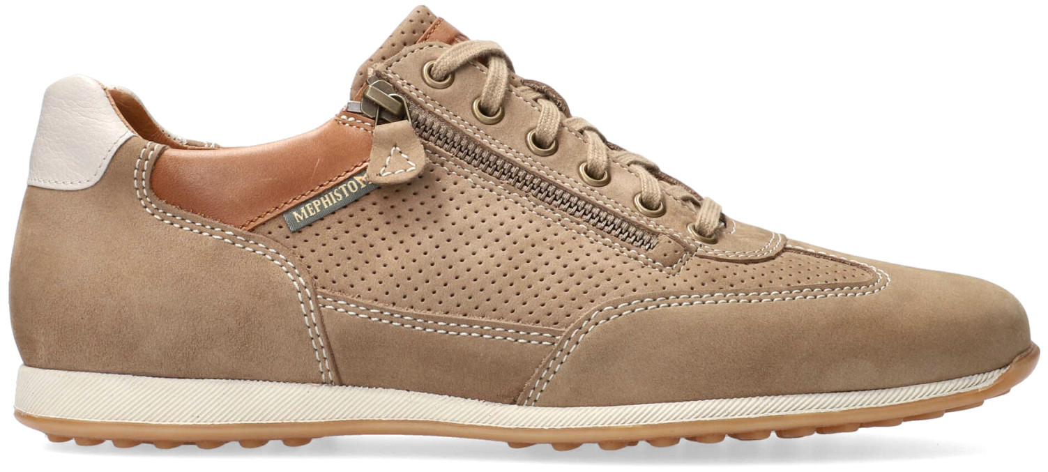 Mephisto LEON Heren Sneaker - Beige Leer / Nubuck - Afbeelding 2