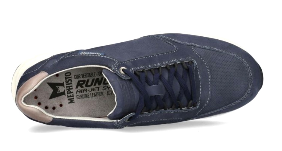 Mephisto DOYLE Heren sneaker - Leder mix - Marineblauw - Afbeelding 3