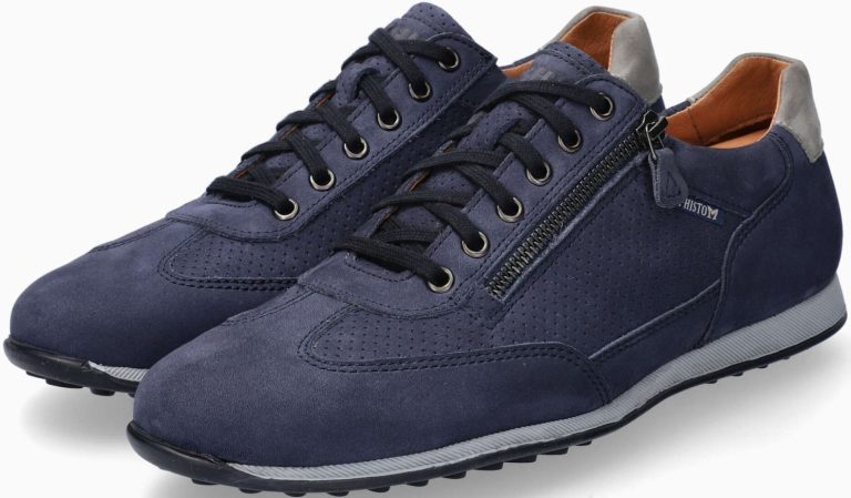 Mephisto LEON heren sneaker - blauw - nubuck