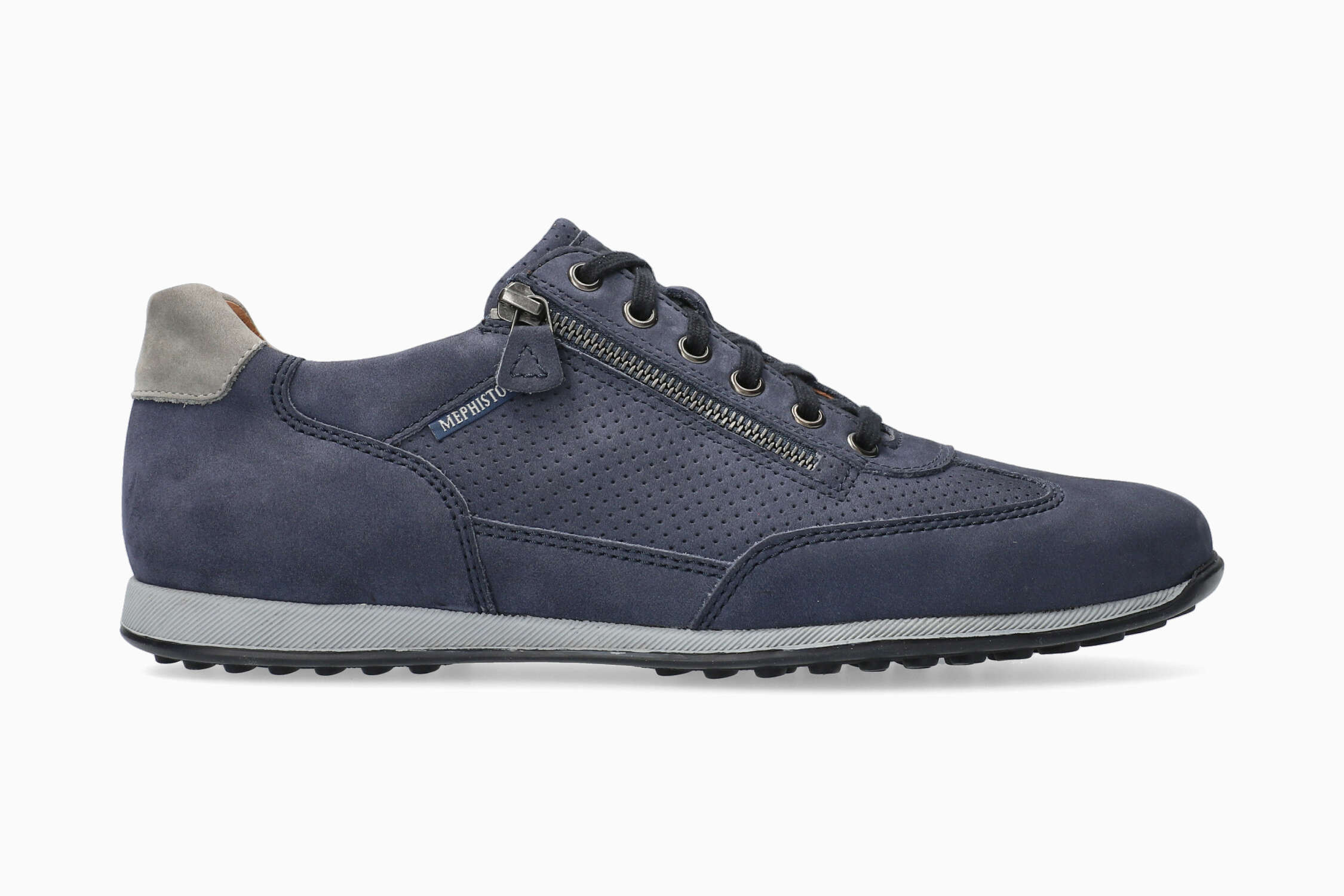 Mephisto LEON heren sneaker - blauw - nubuck - Afbeelding 2