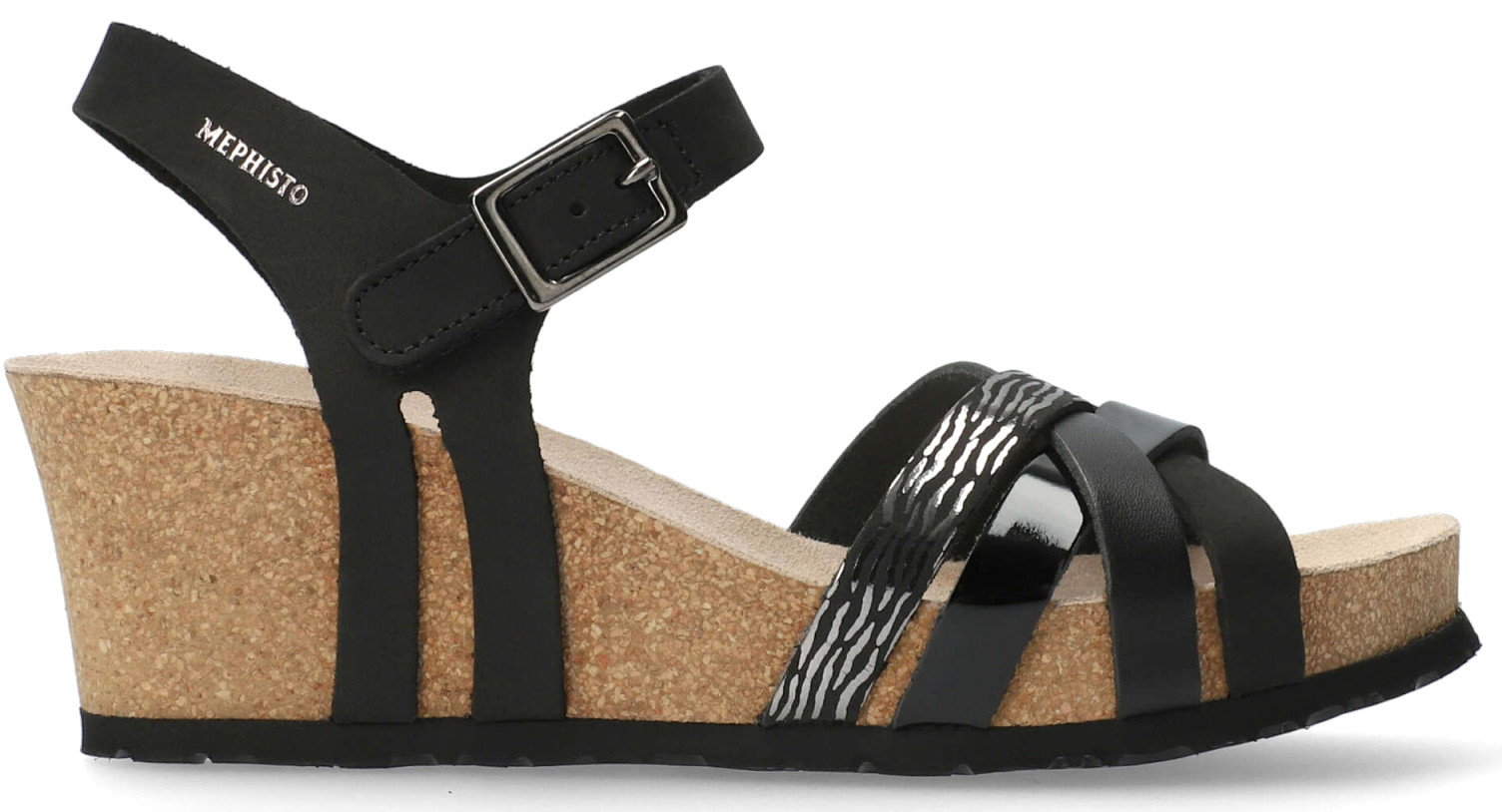 Mephisto LANNY Dames Sandaal - Zwart Leer - Afbeelding 2