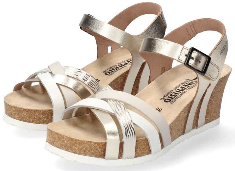 Mephisto LANNY Dames Sandaal - Goud Mix Leer