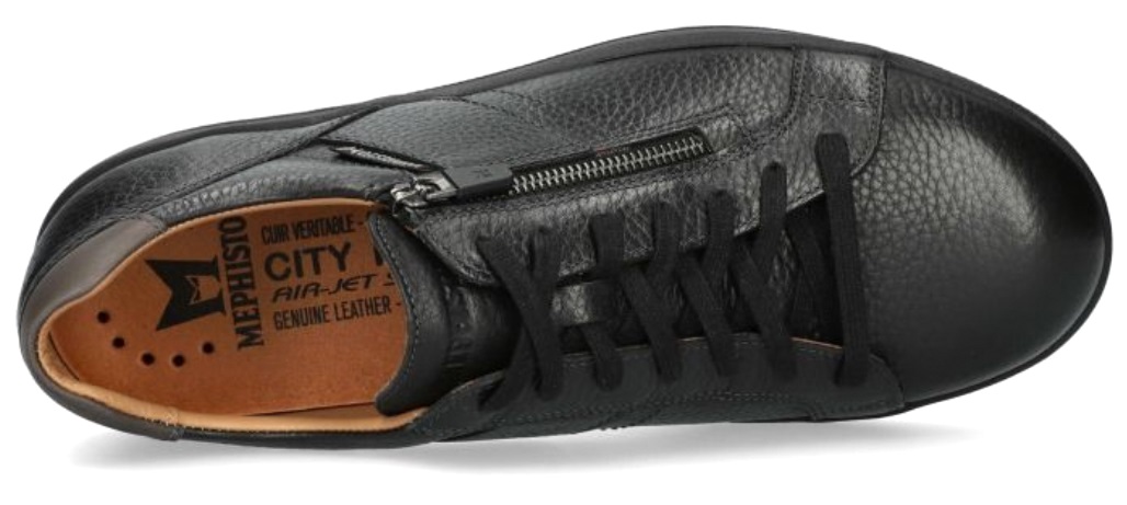 Mephisto HENRIK heren sneaker - zwart - leer - Afbeelding 3