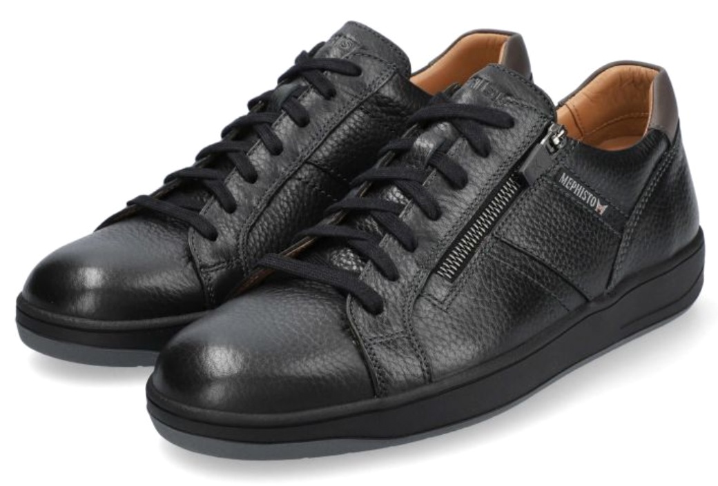 Mephisto HENRIK heren sneaker - zwart - leer