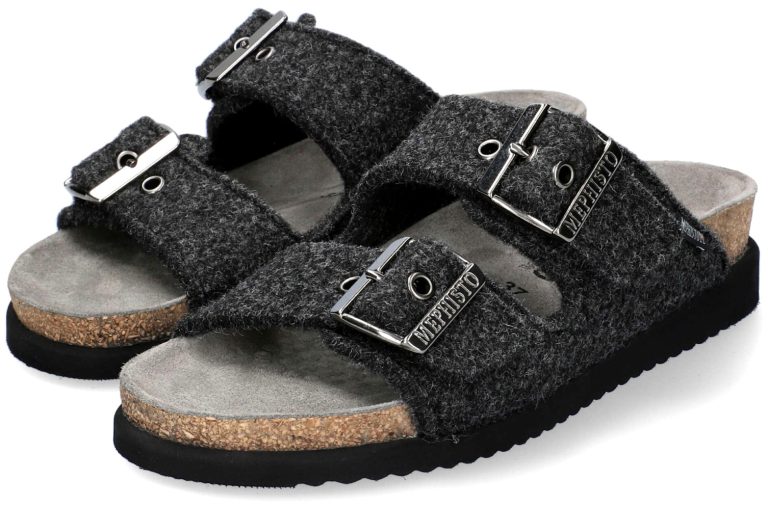 Mephisto HESTER Dames Slipper Textiel - Zwart