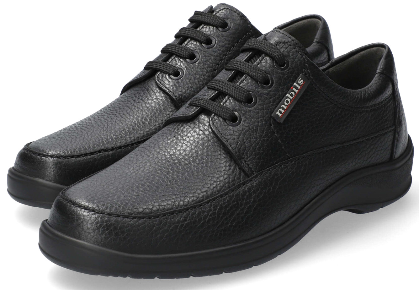 Mobils by Mephisto EZARD zwart lederen veterschoen voor brede voeten