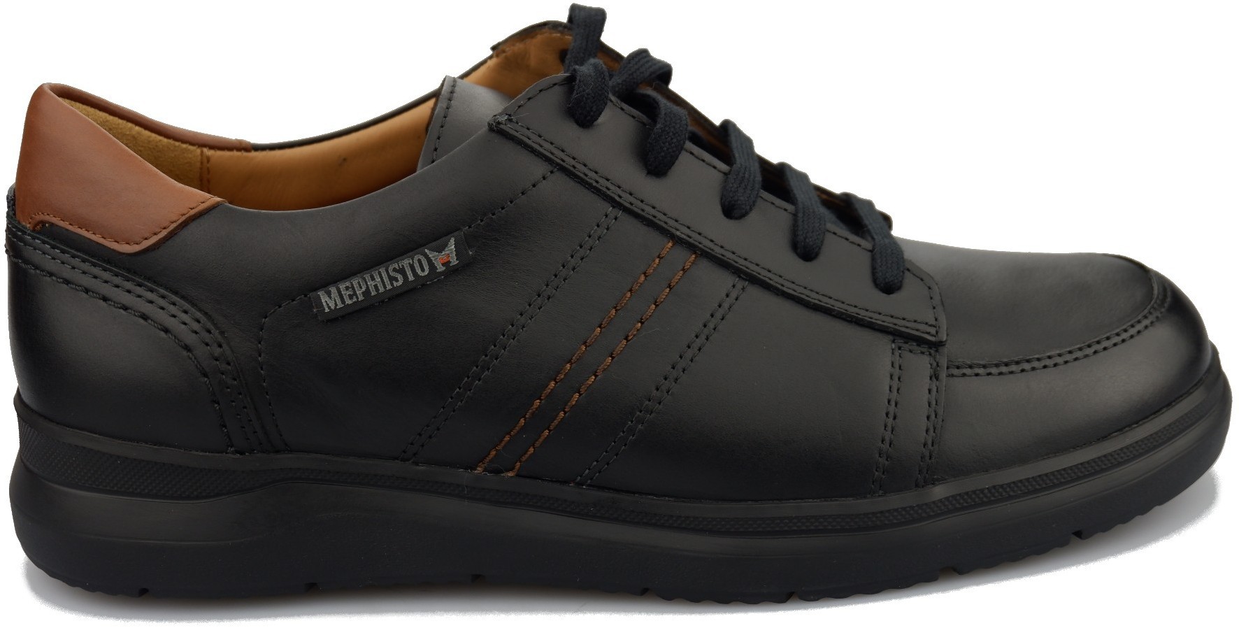 Mephisto AMELIO Heren veterschoen - Zwart Leer - Afbeelding 3