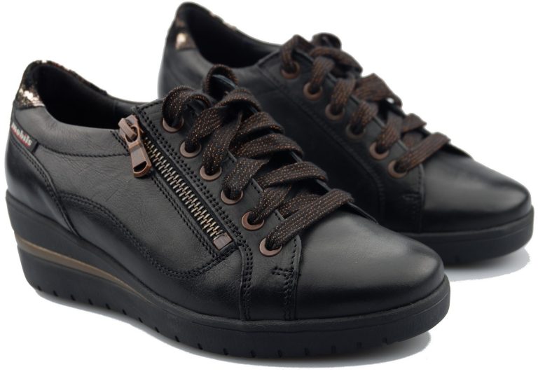Mobils by Mephisto Patsy - Dames sneaker - zwart leer - Breed leest