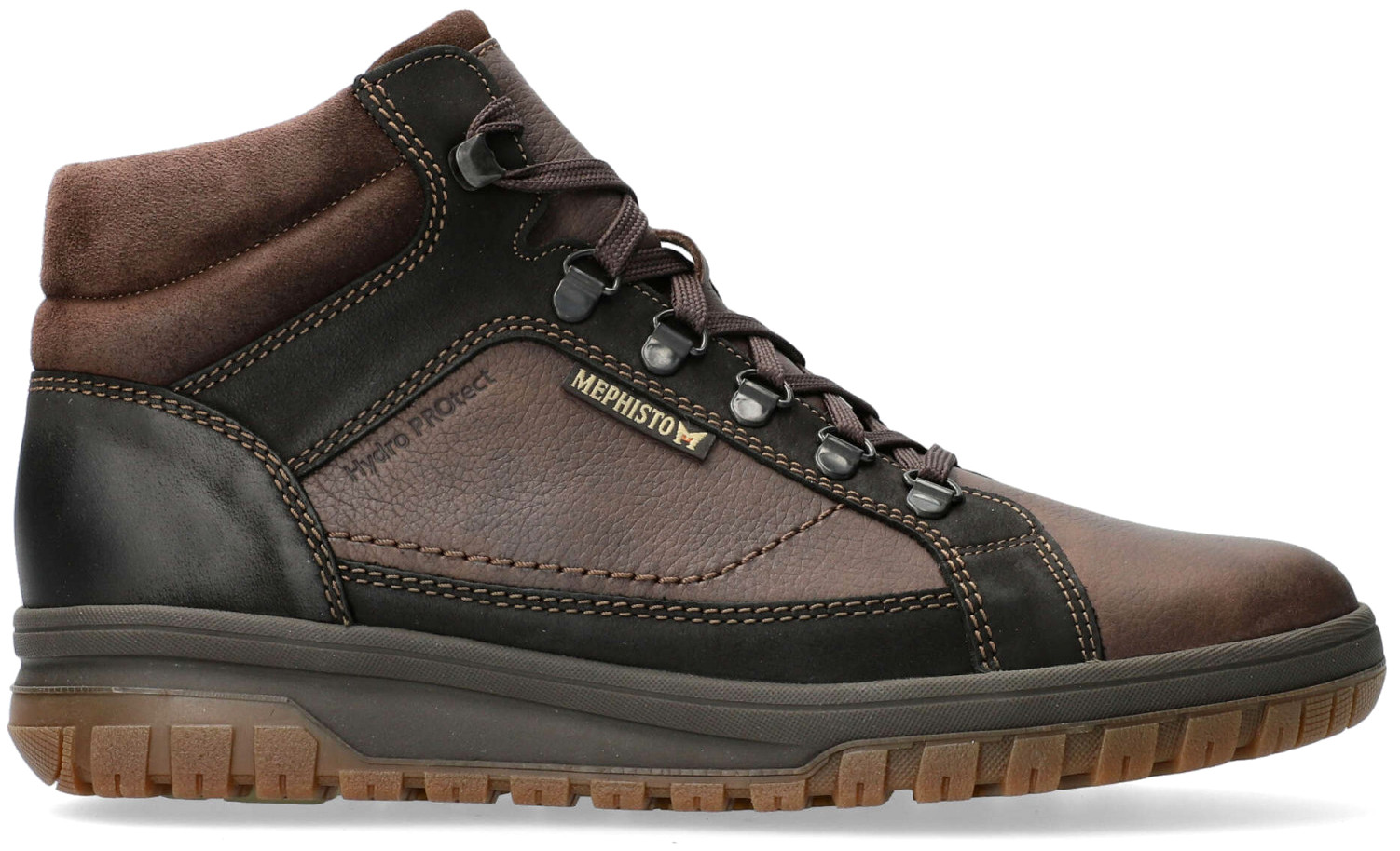 Mephisto PITT GRIZZLY heren enkellaars - donkerbruin leer mix - Afbeelding 2