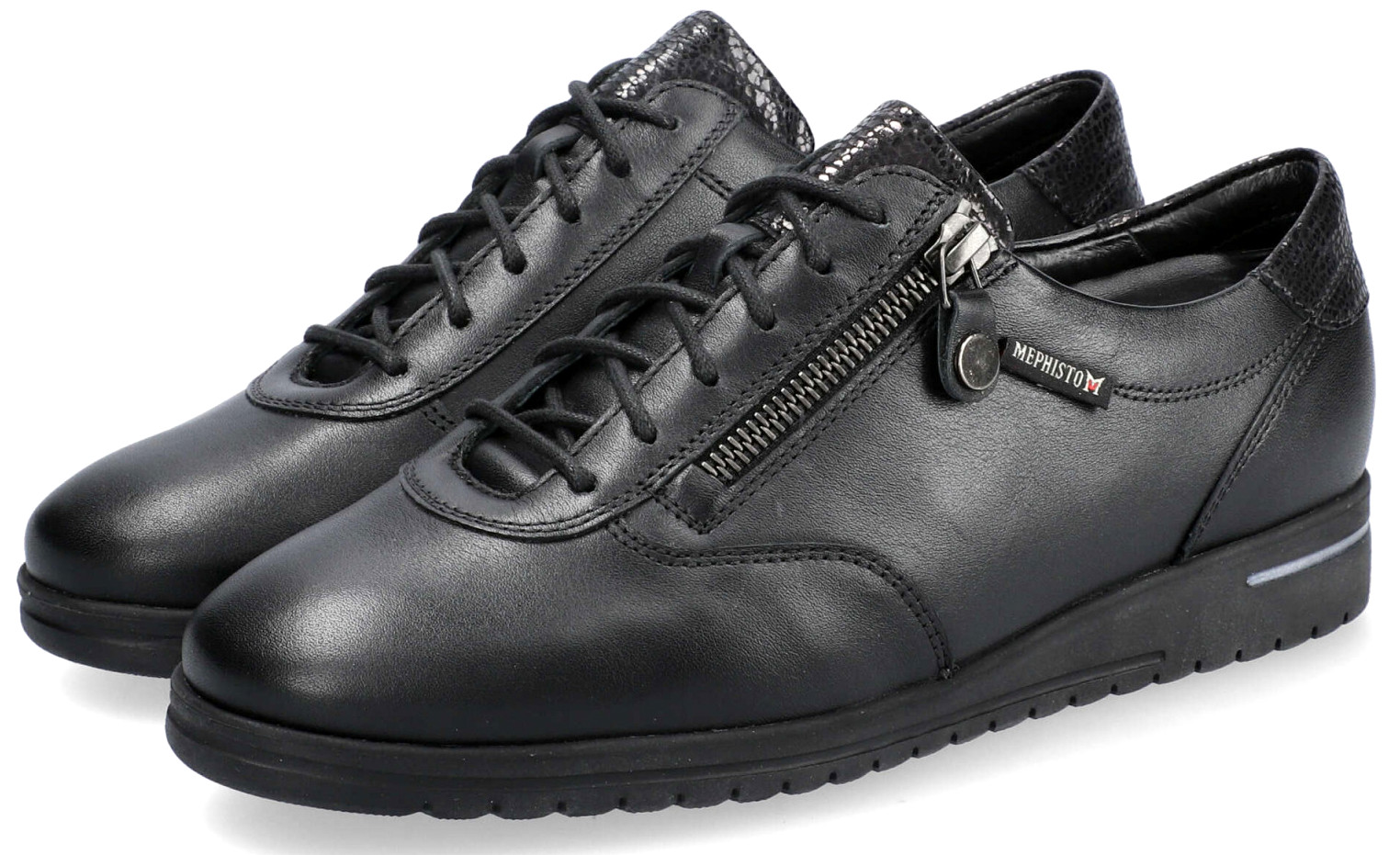 Mephisto JOSY Dames Sneakers - Zwart - Leer