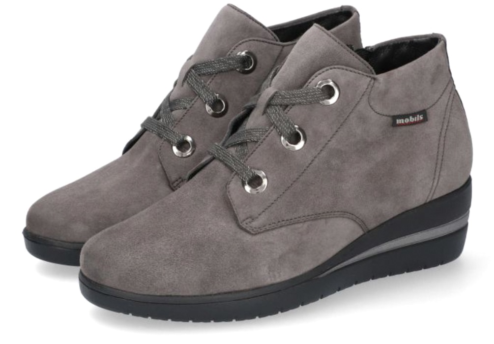 Mobils by Mephisto Peryne enkellaars voor dames - grijs - suede - EXTRA BREED