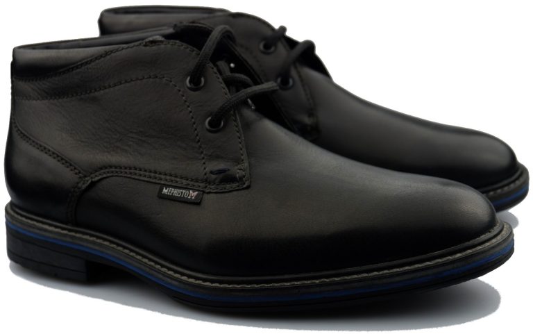 Mephisto WALFRED - heren enkellaars - leer - zwart