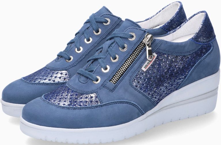 Mobils by Mephisto PRECILIA PERF - dames sneaker - blauw denim nubuck - extra breed