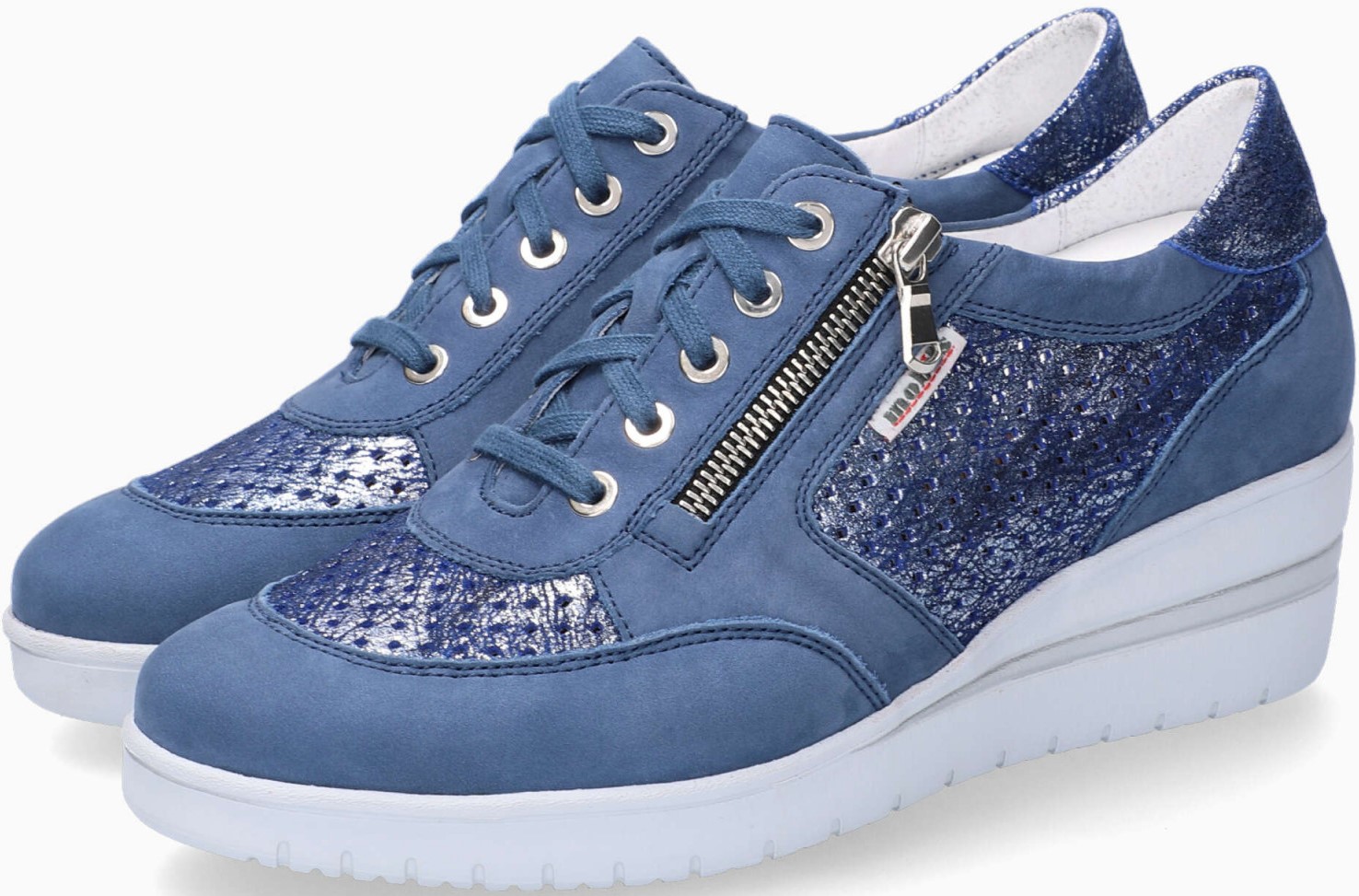 Mobils by Mephisto PRECILIA PERF - dames sneaker - blauw denim nubuck - extra breed