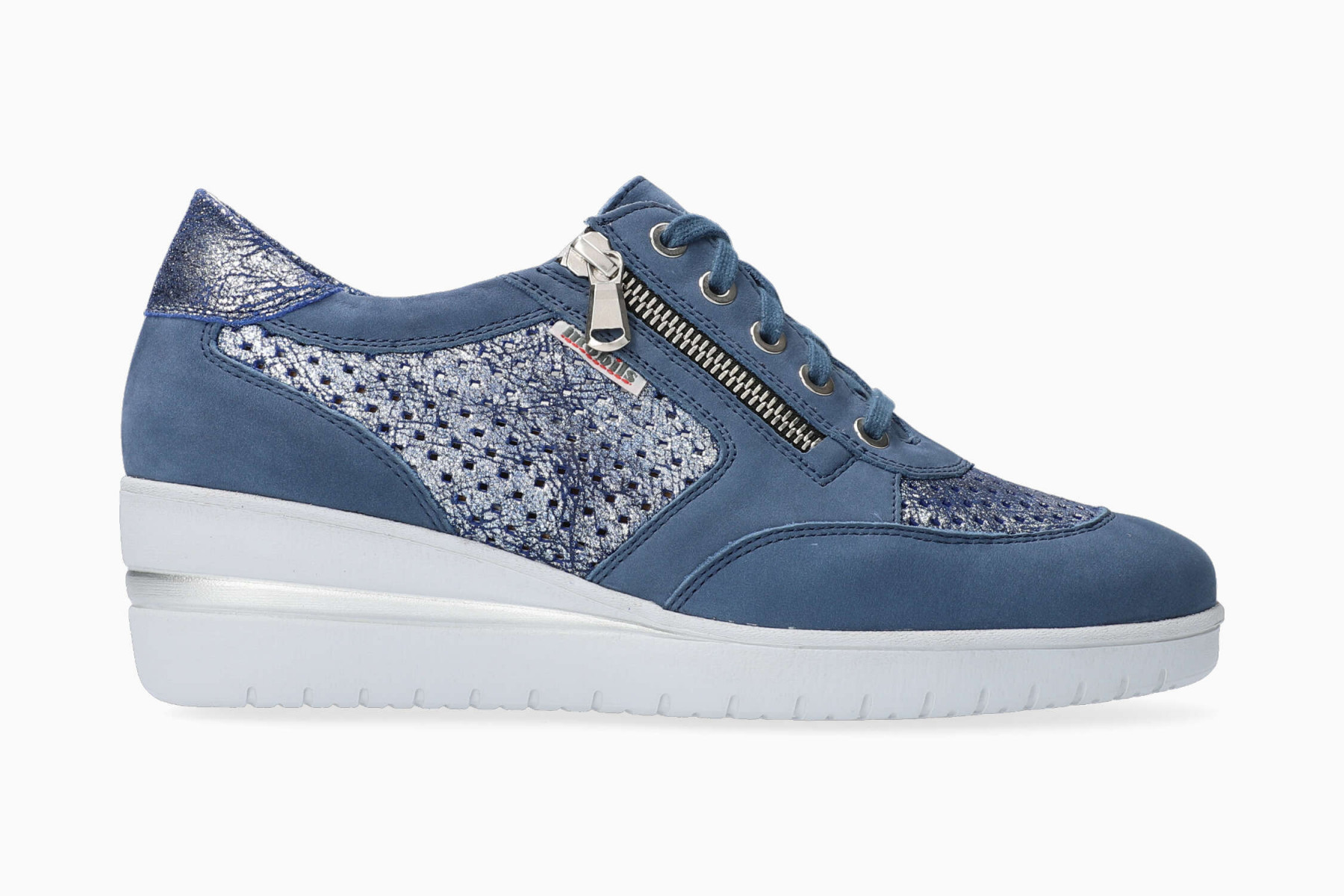 Mobils by Mephisto PRECILIA PERF - dames sneaker - blauw denim nubuck - extra breed - Afbeelding 2