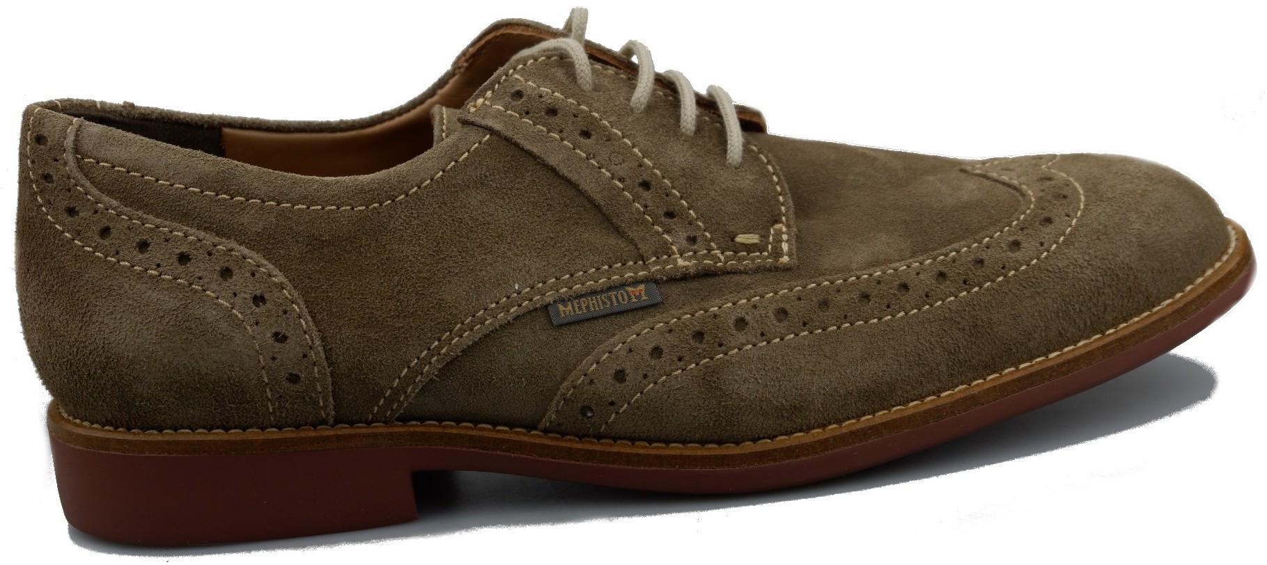 Mephisto FEROS - heren veterschoen - donker taupe suede - Afbeelding 2