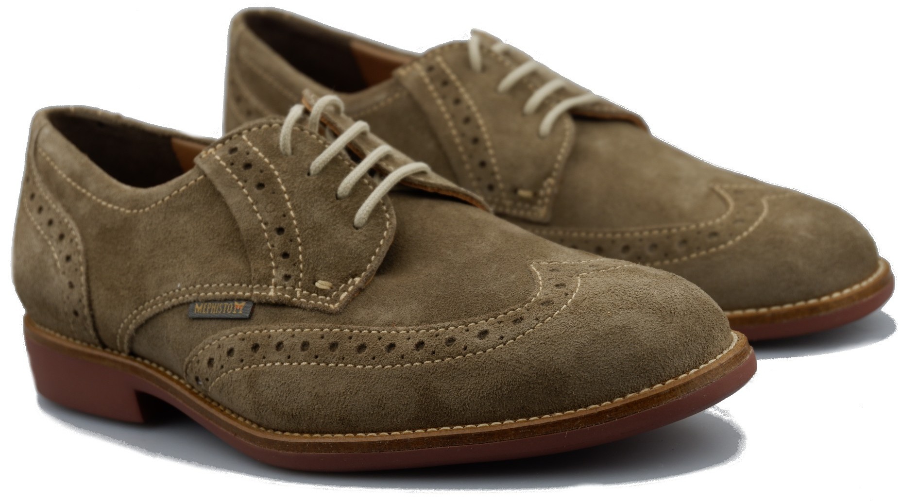 Mephisto FEROS - heren veterschoen - donker taupe suede