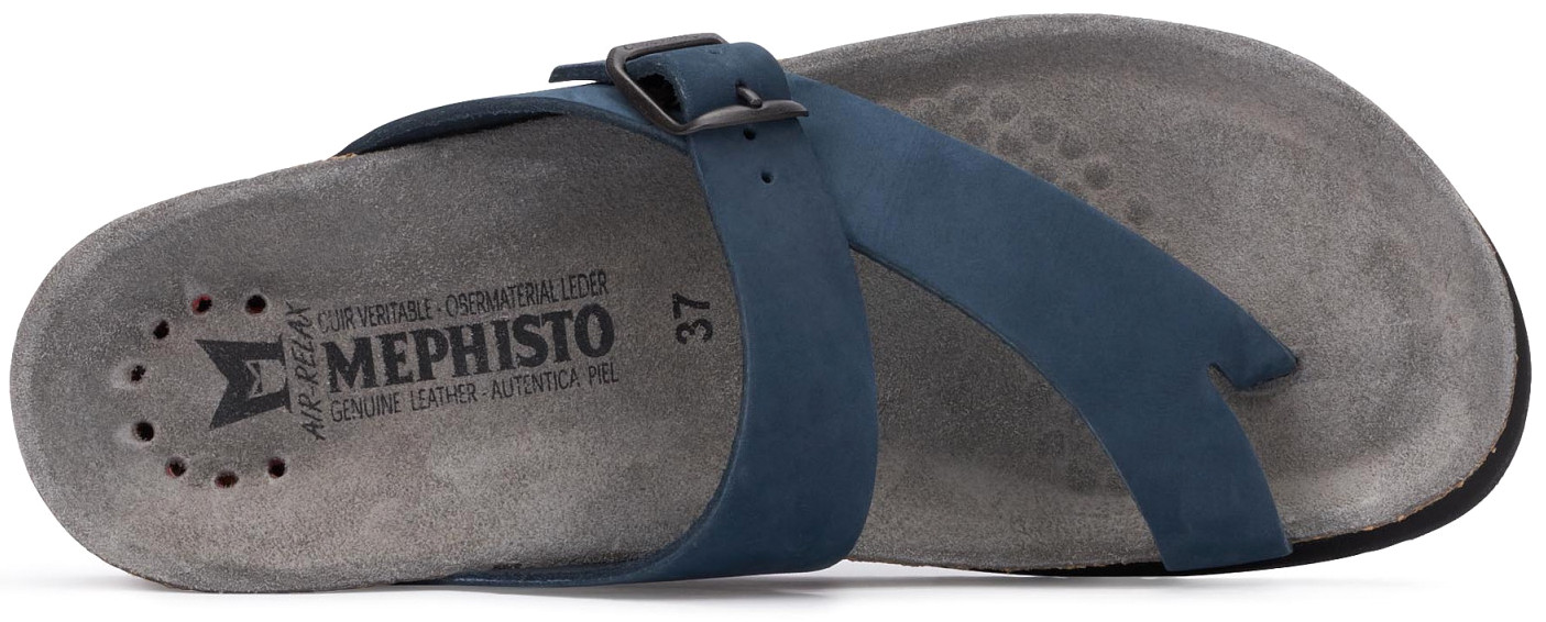 Mephisto HELEN dames teenslipper - Blauw nubuck - Afbeelding 4