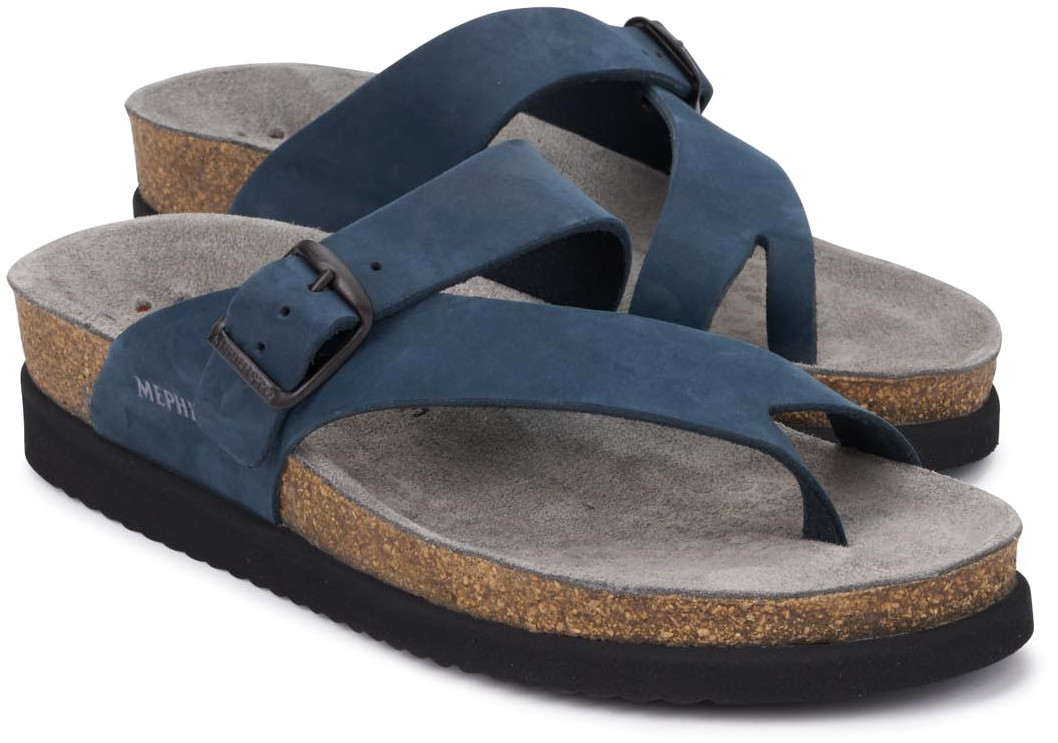 Mephisto HELEN dames teenslipper - Blauw nubuck