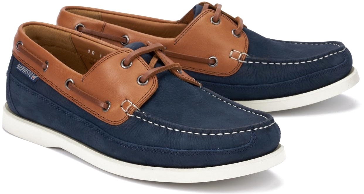 Mephisto BOATING Heren Bootschoen - Marineblauw Nubuck