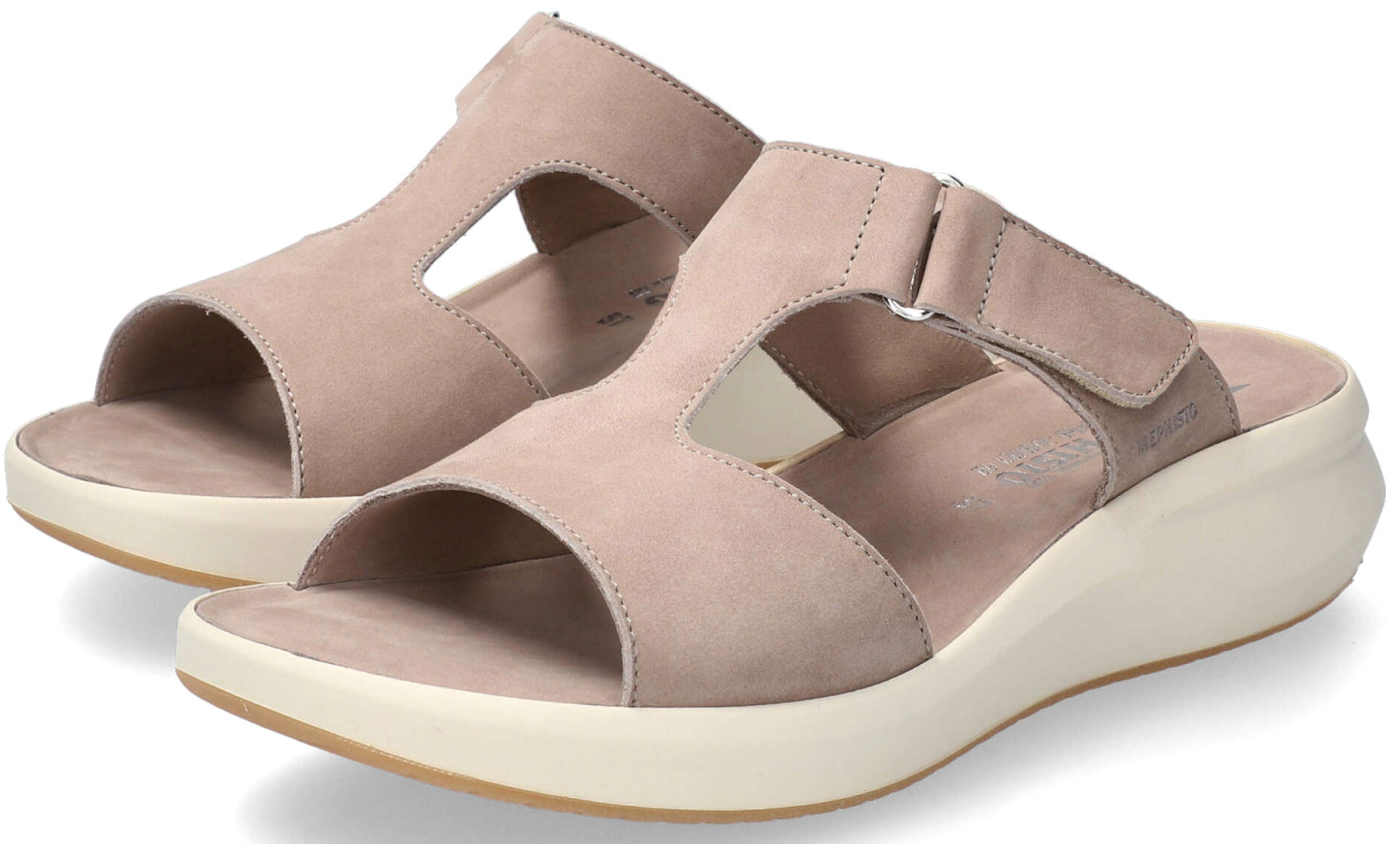 Mephisto TEENY dames slipper - Licht Taupe Nubuck