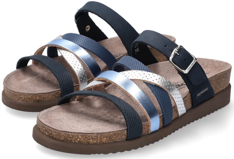 Mephisto HULEDA Dames Sandaal - Marineblauw Leer Mix