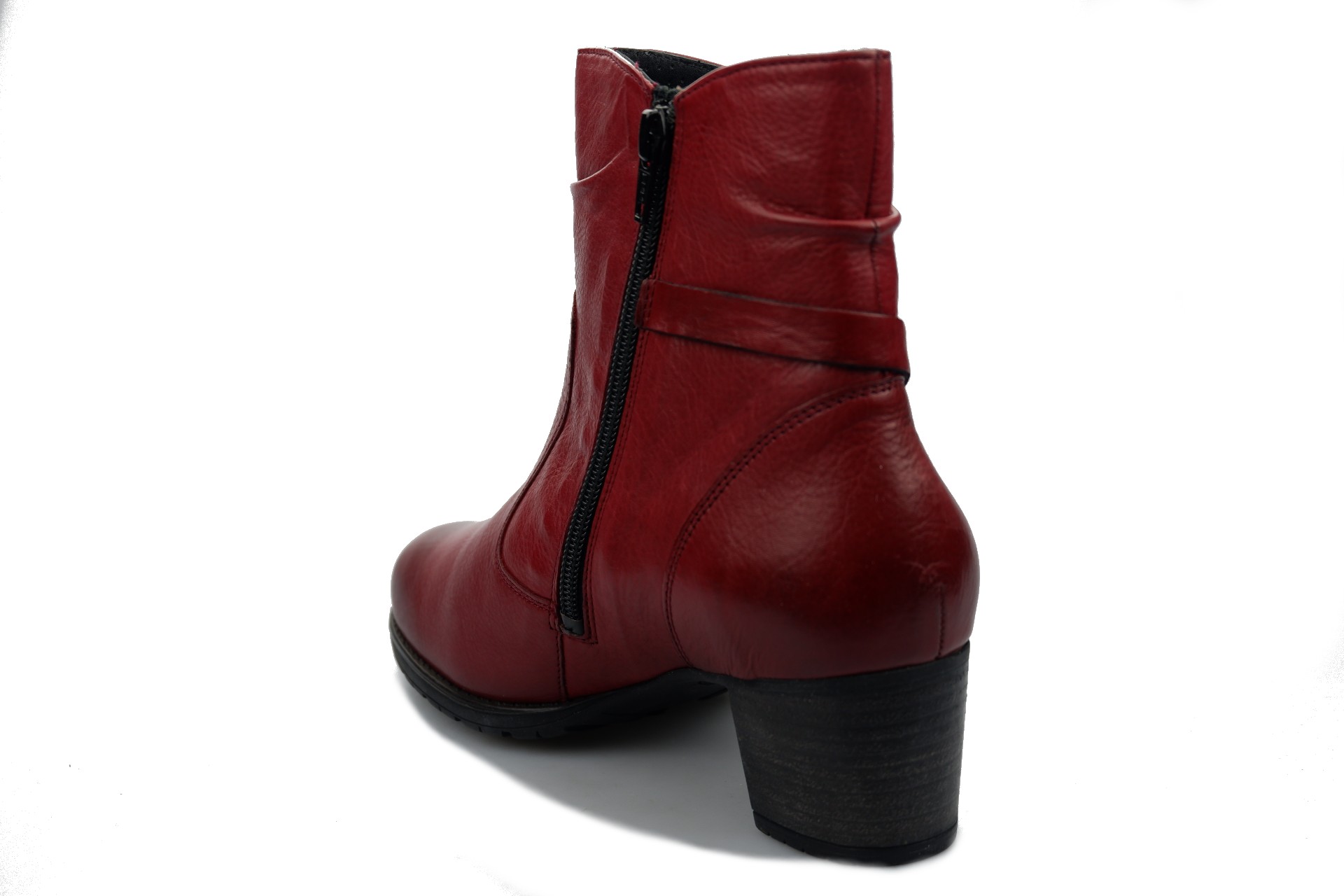 Mobils by Mephisto DELORA ergonomisch rood lederen enkellaars voor BREDE VOETEN - Afbeelding 4