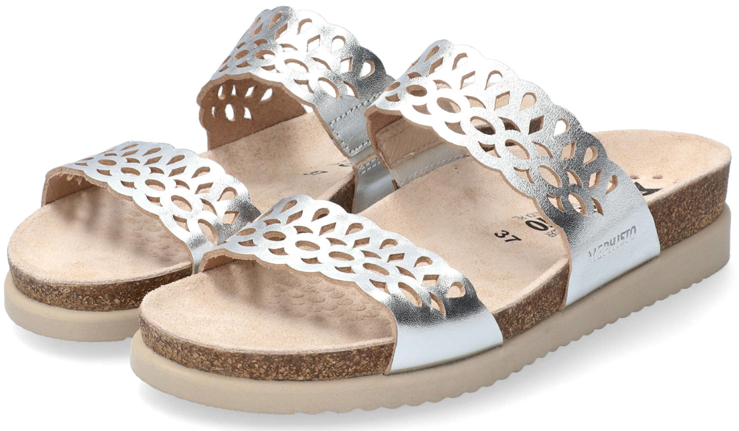 Mephisto HENNIE Dames Sandaal - Zilver leer