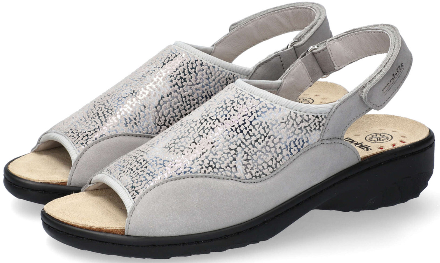 Mobils by Mephisto GISELLA extra breed (H) ergonomische half dichte sandaal - Grey