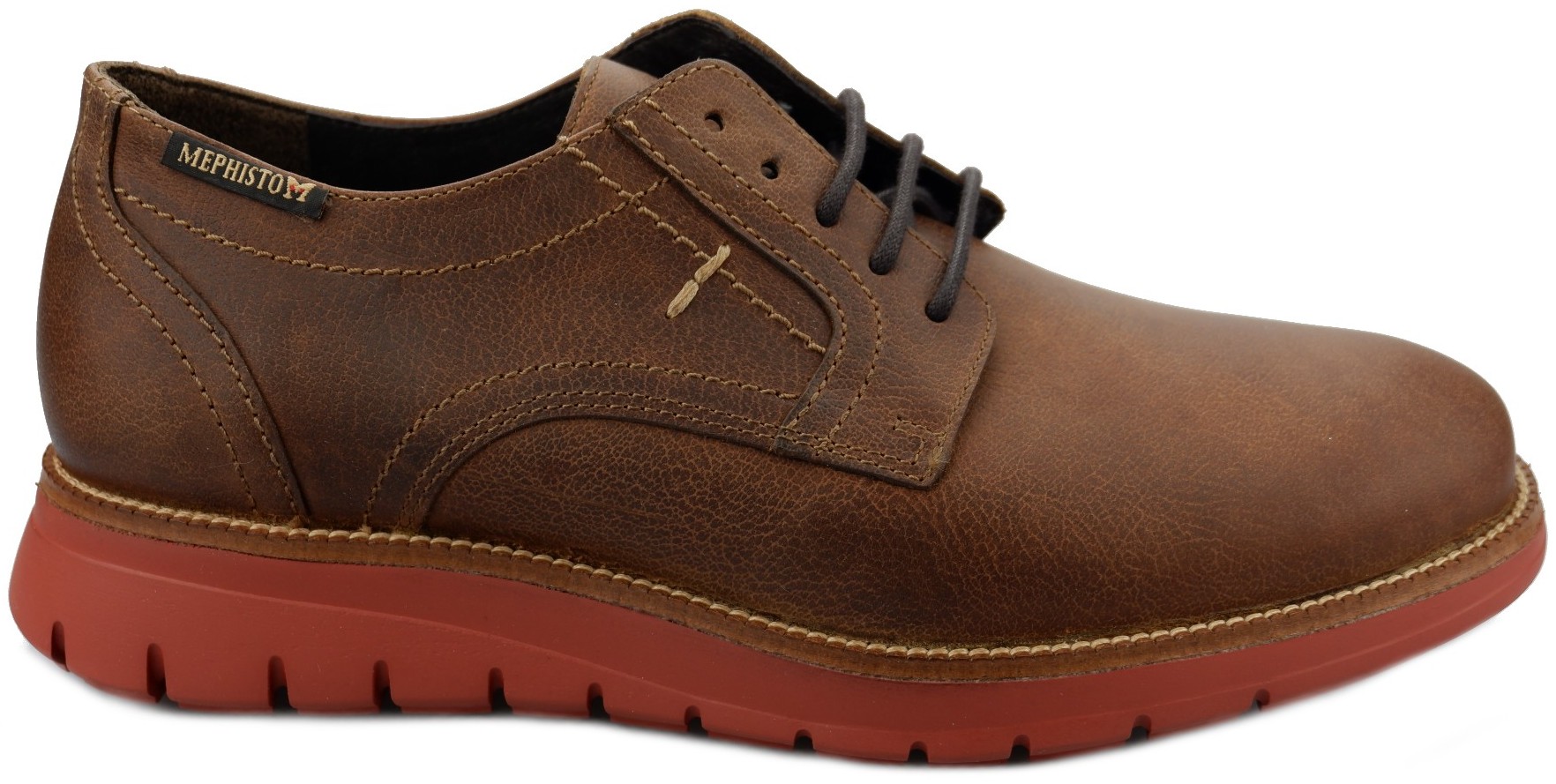Mephisto BRETT heren veterschoen - hazelnoot bruin leer - Afbeelding 3