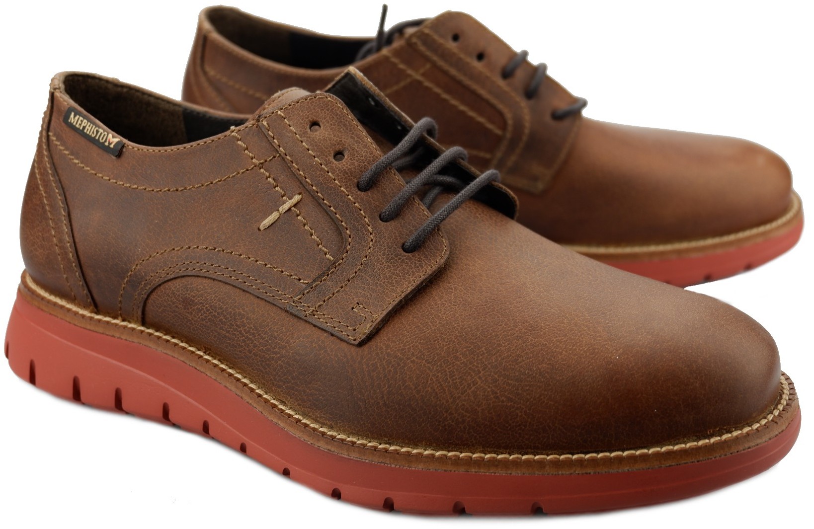 Mephisto BRETT heren veterschoen - hazelnoot bruin leer