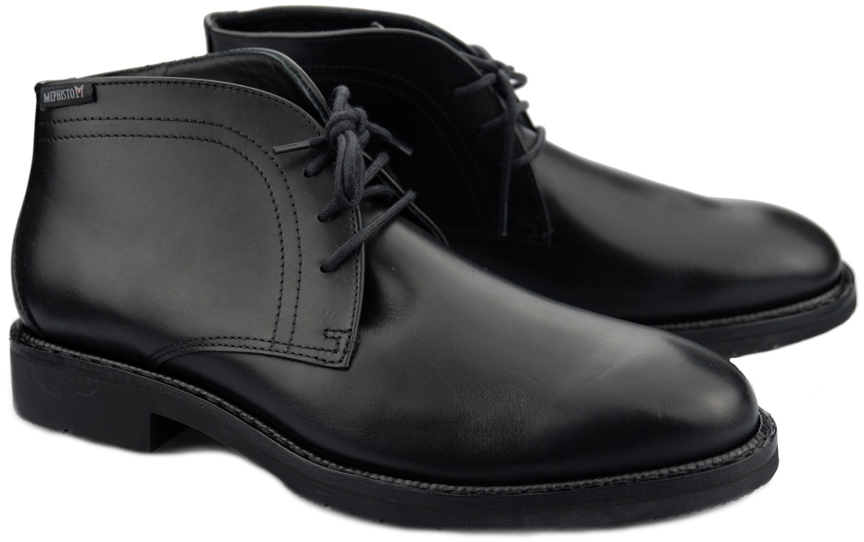 Mephisto TIBERIO SUPREME handgemaakte Heren Enkellaars - Zwart Leer
