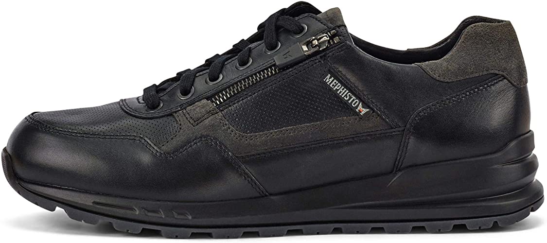 Mephisto BRADLEY lederen sneakers voor heren - zwart - Afbeelding 2