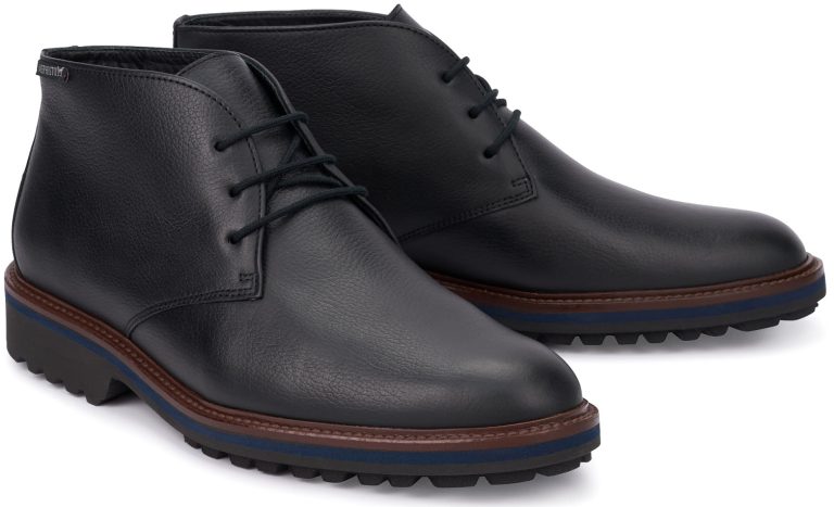 Mephisto BERTO Heren Lederen Enkellaars - Zwart