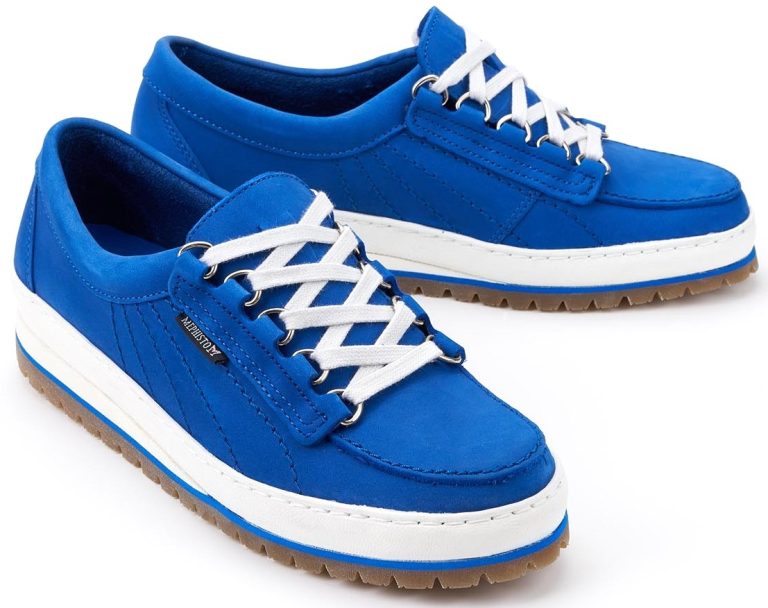 Mephisto SUPER LADY dames veterschoen - kobalt blauw nubuck