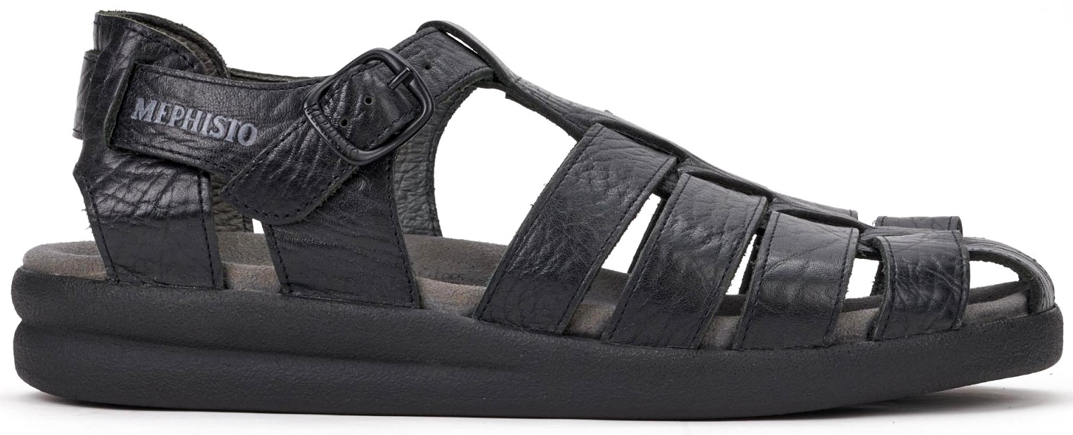 Mephisto SAM MAMOUTH heren sandaal - zwart leer - Afbeelding 2