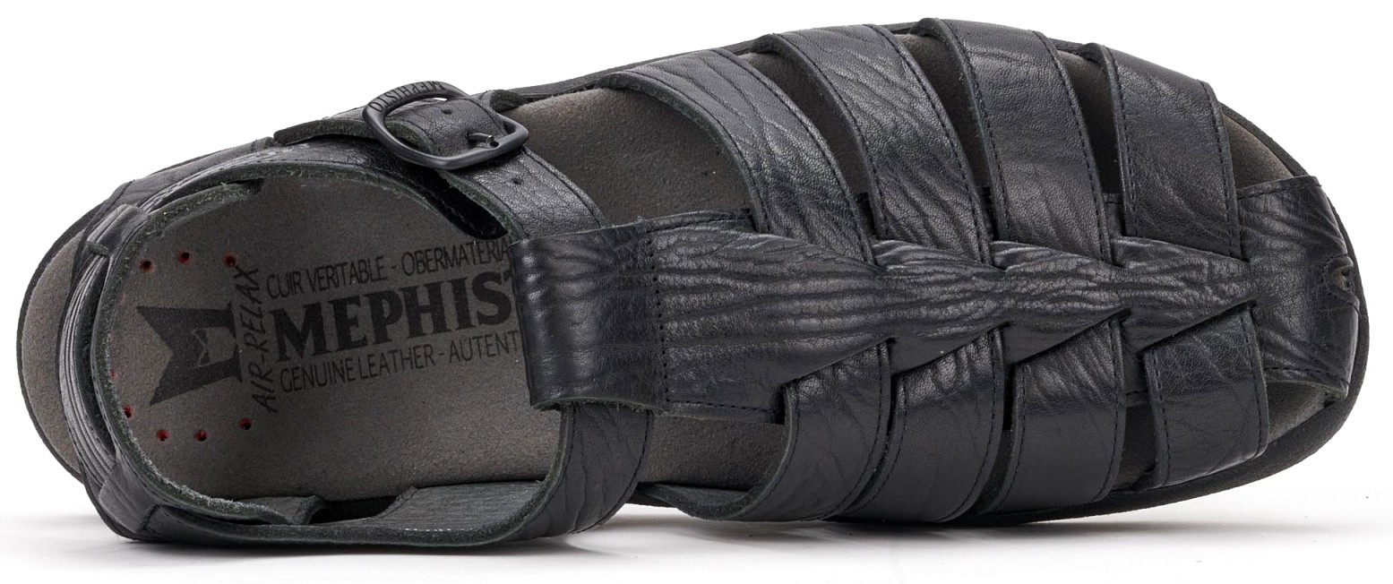 Mephisto SAM MAMOUTH heren sandaal - zwart leer - Afbeelding 4