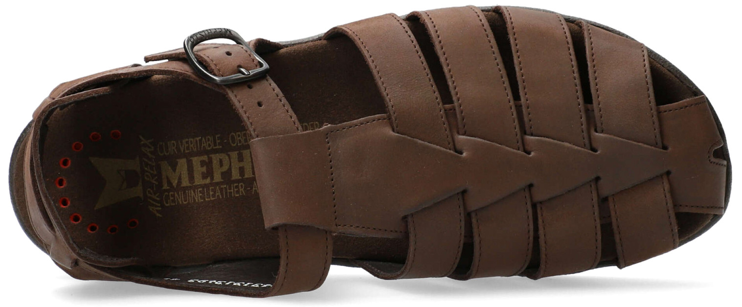 Mephisto SAM OLDBRUSH heren sandaal - donkerbruin leer - Afbeelding 4