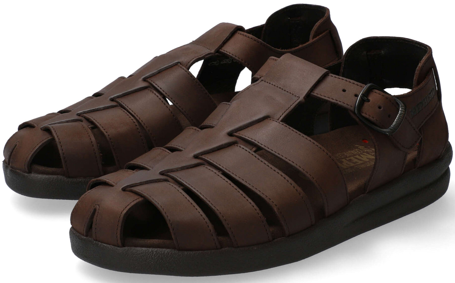 Mephisto SAM OLDBRUSH heren sandaal - donkerbruin leer