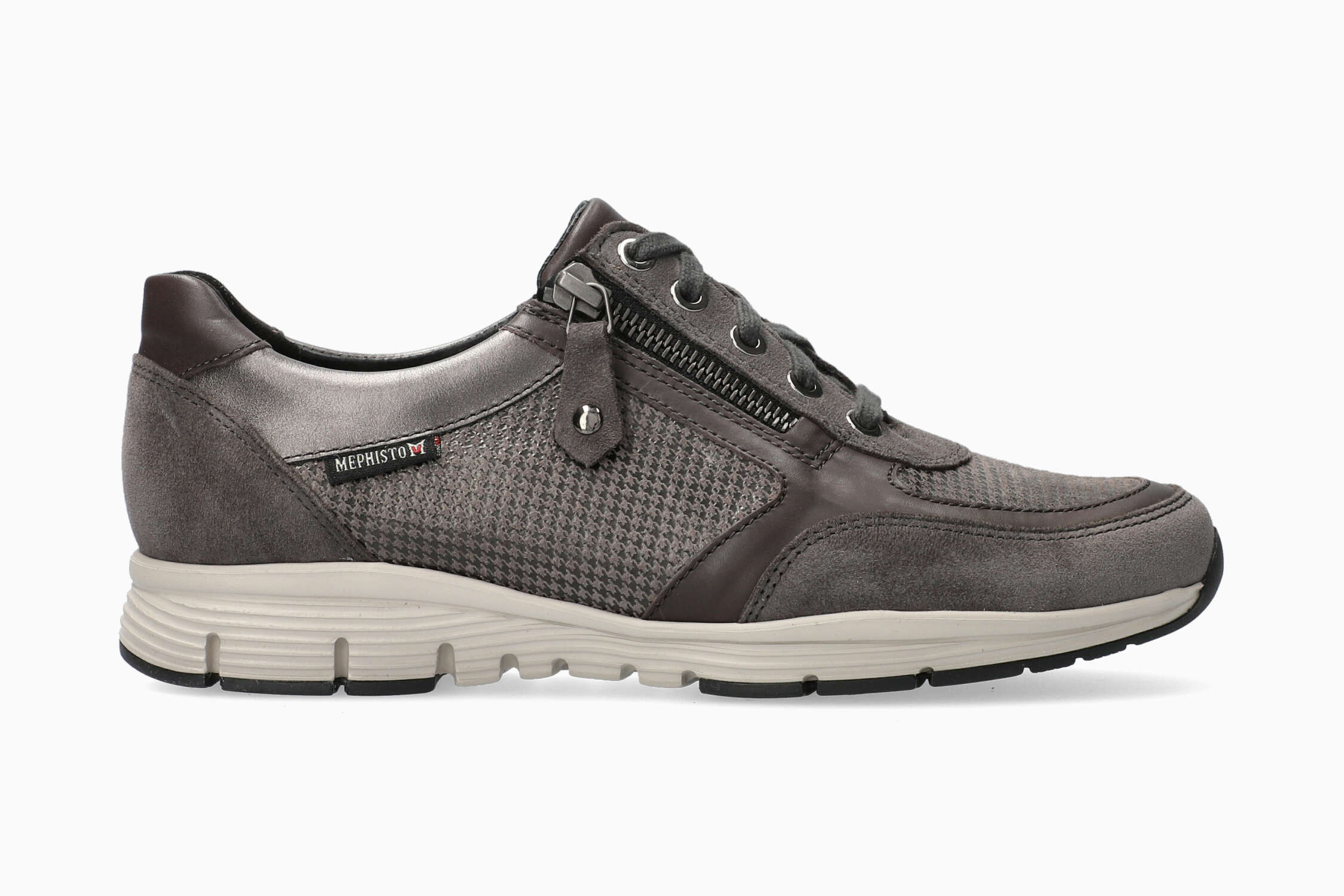 Mephisto Ylona Lederen, Suede & Nubuck Sneaker Voor Dames - Grijs - Afbeelding 2